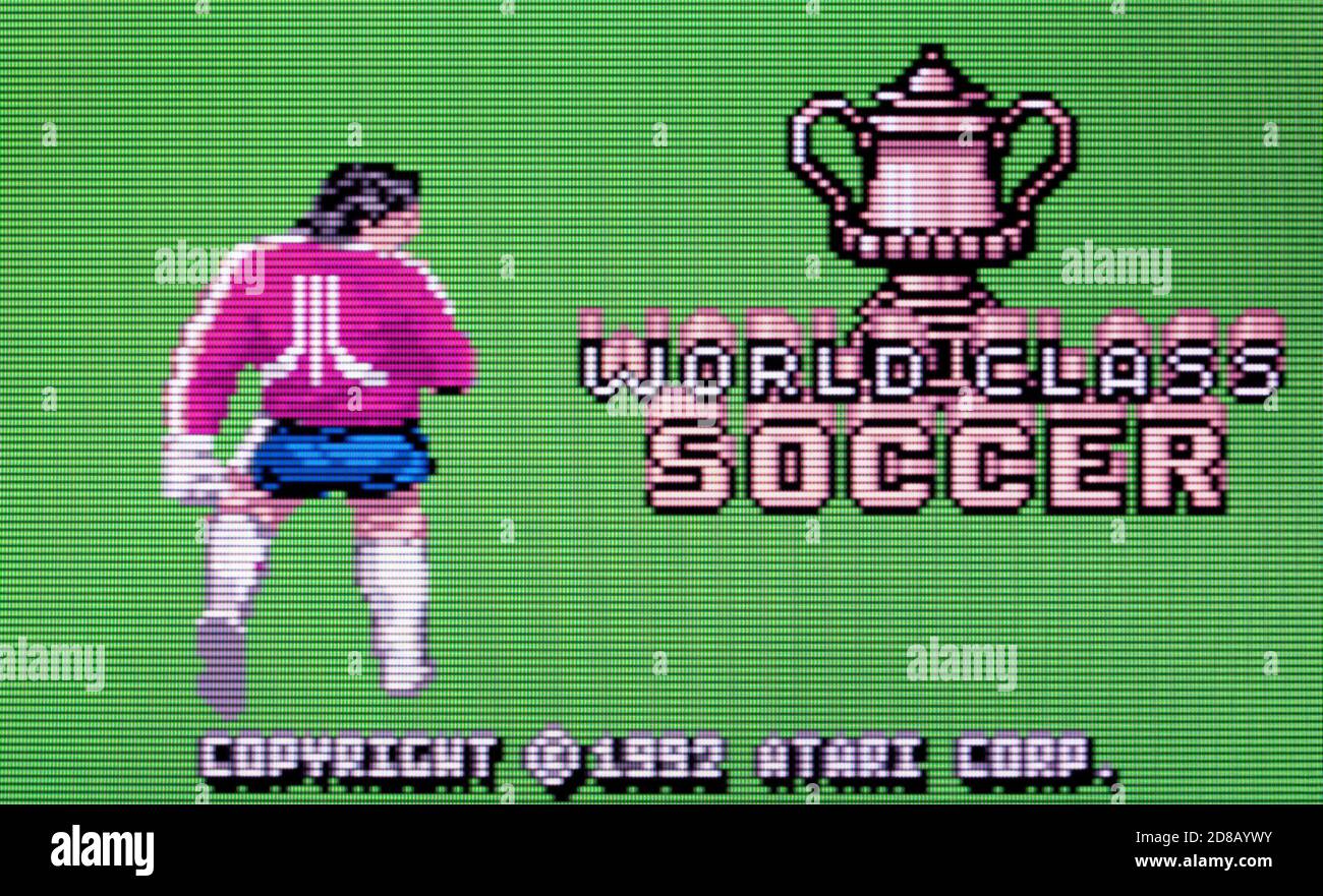 World Class Soccer - Atari Lynx Videogame - Editorial use only Stock Photo