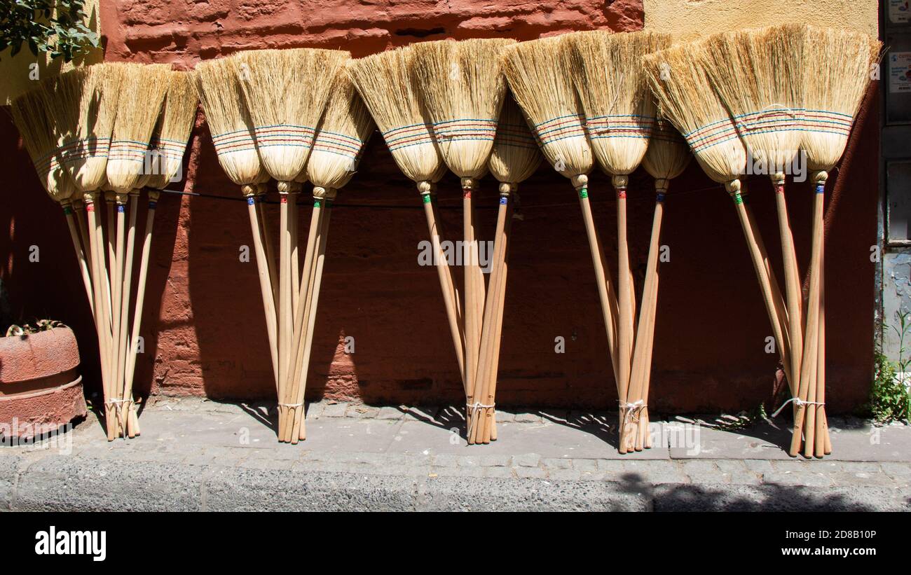Broom made of broom sorghum or Household, cleaning housewives, concept  Stock Photo - Alamy