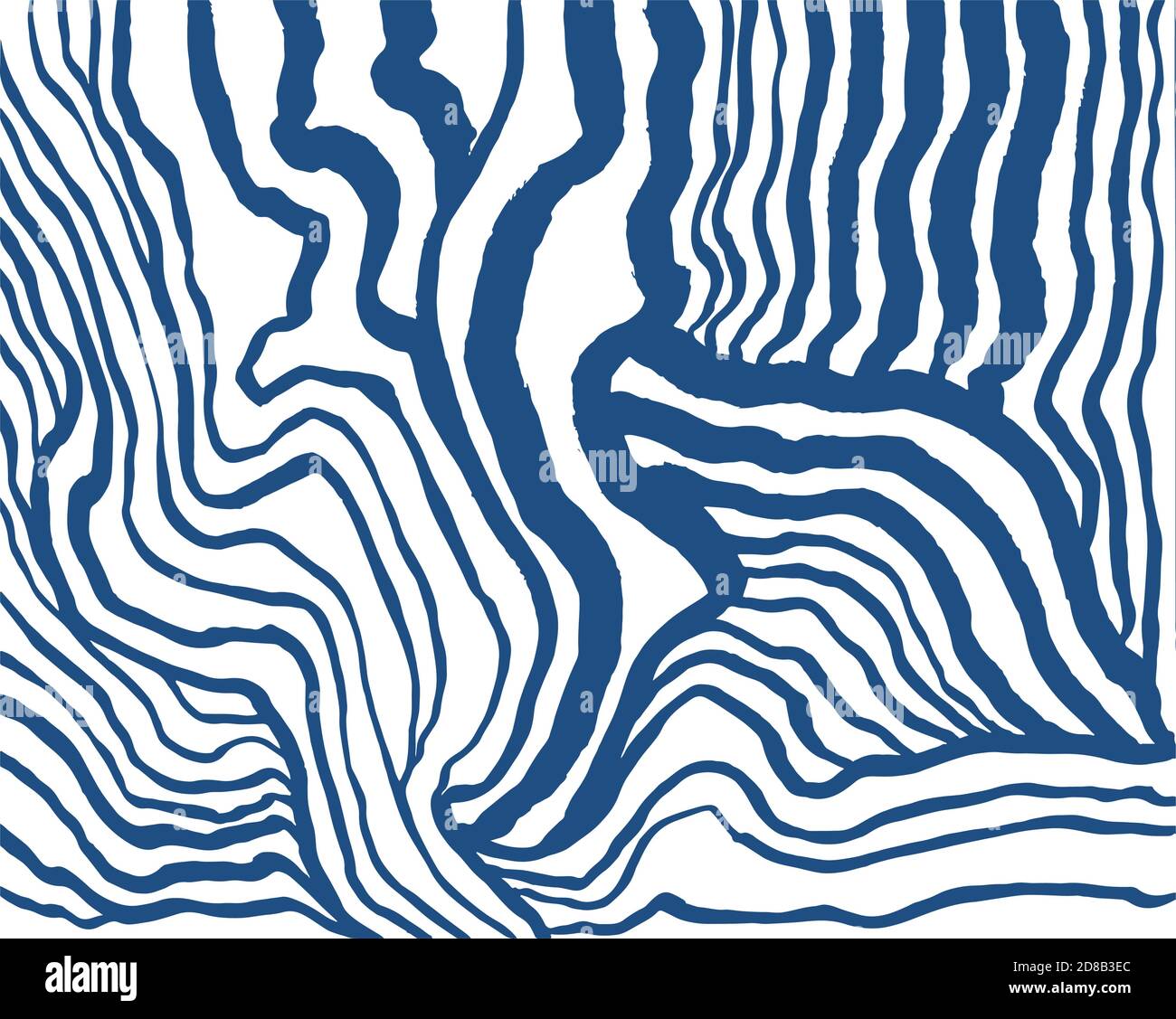 Emerald blue abstract waves isolated on white background Stock Vector ...