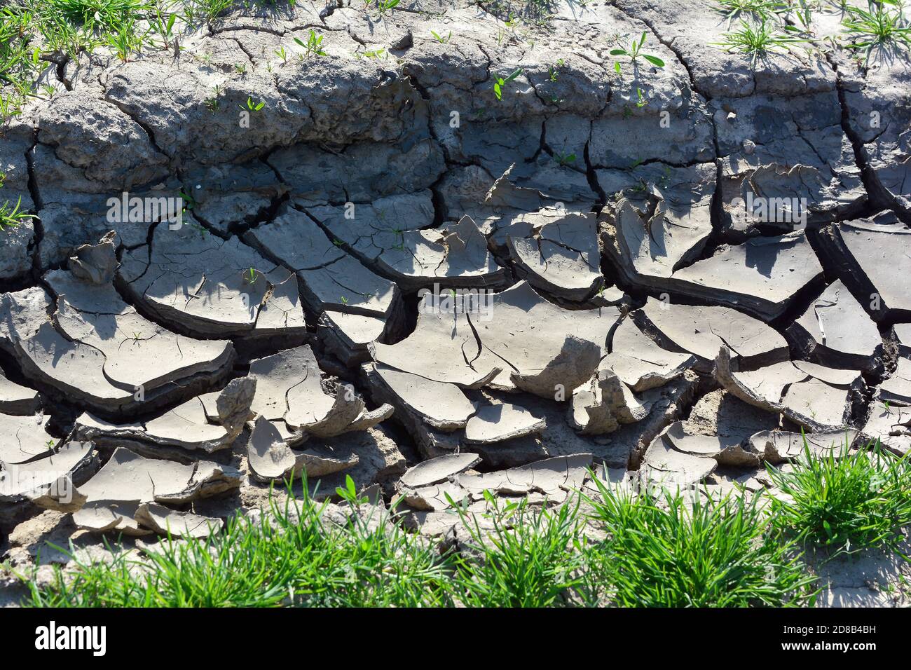 dried up soil, Hortobágy, Hajdú-Bihar County, Hungary, Magyarország, Europe, Hortobágy National Park Stock Photo