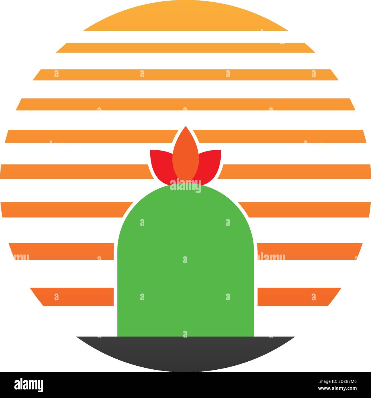 Cactus icon flat design vector Stock Vector