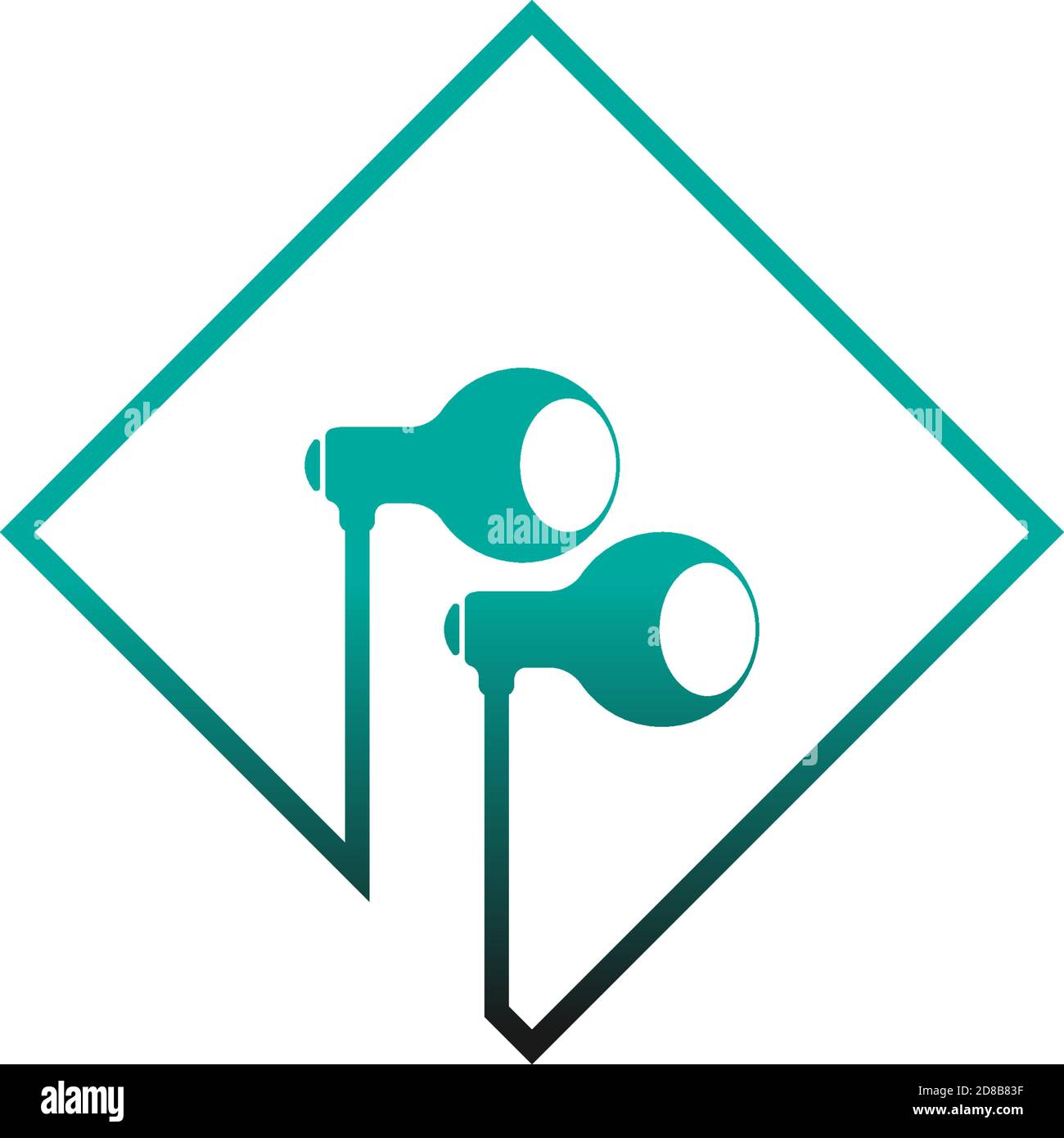 Earphone, earbuds icon flat design vector Stock Vector Image & Art - Alamy