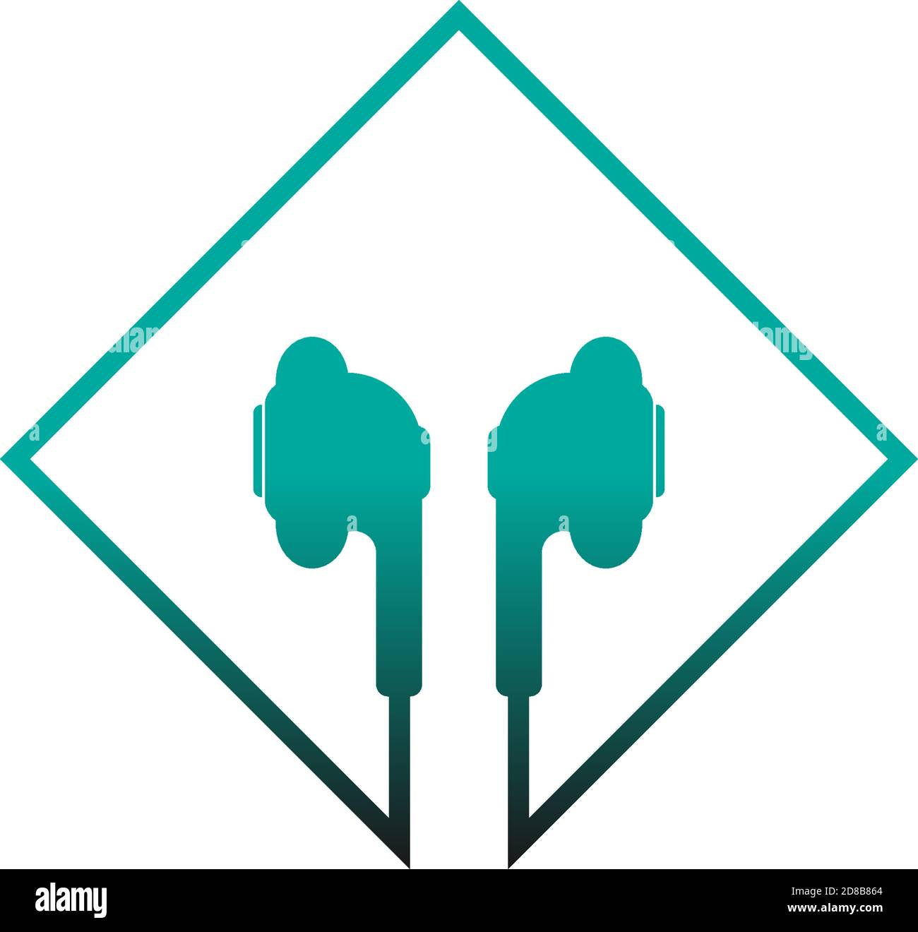 Earbud silhouette hi-res stock photography and images - Alamy