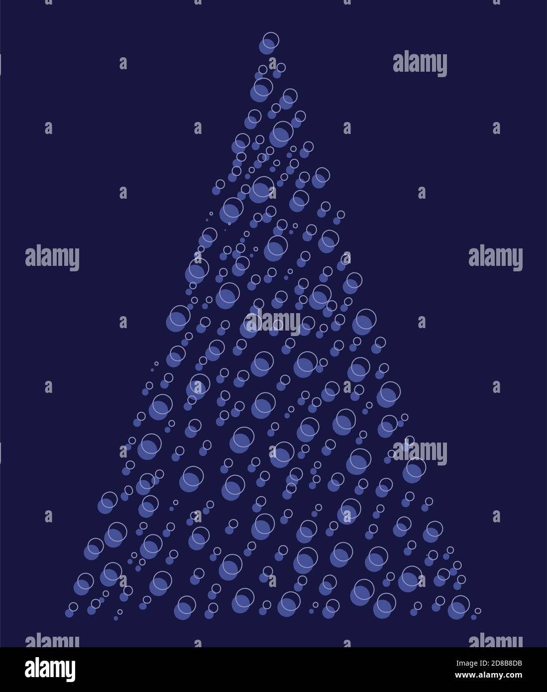 hand drawn Christmas tree isolated on a white background Stock Vector ...