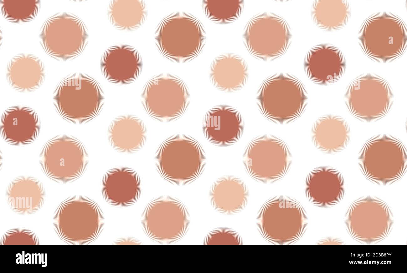 Vector simple seamless pattern of brown circles Stock Vector