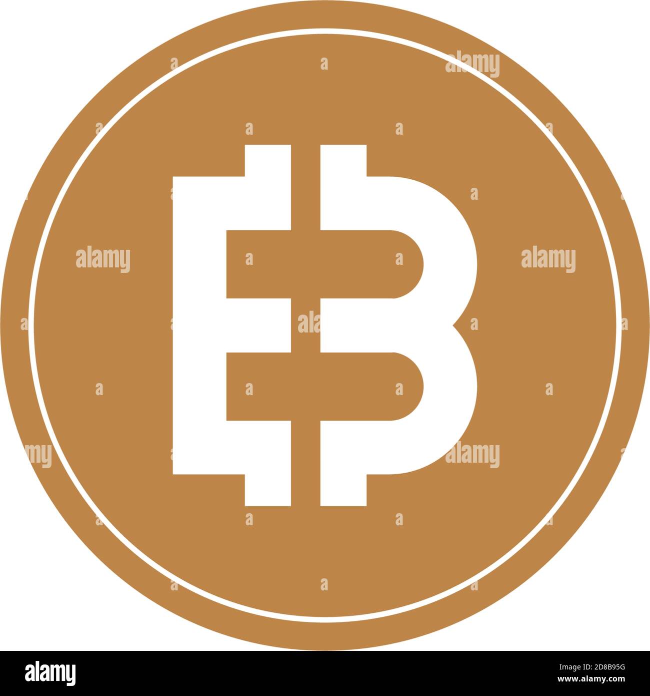 Letter B Crypto Coin Icon Design Concept Vector Stock Vector Image ...