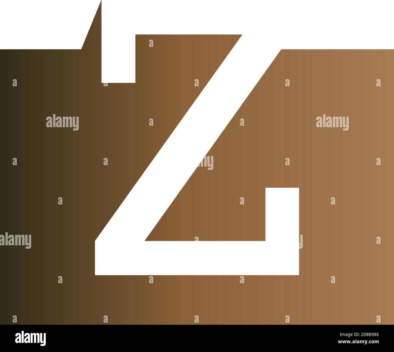 Letter Z on the square icon template vector Stock Vector