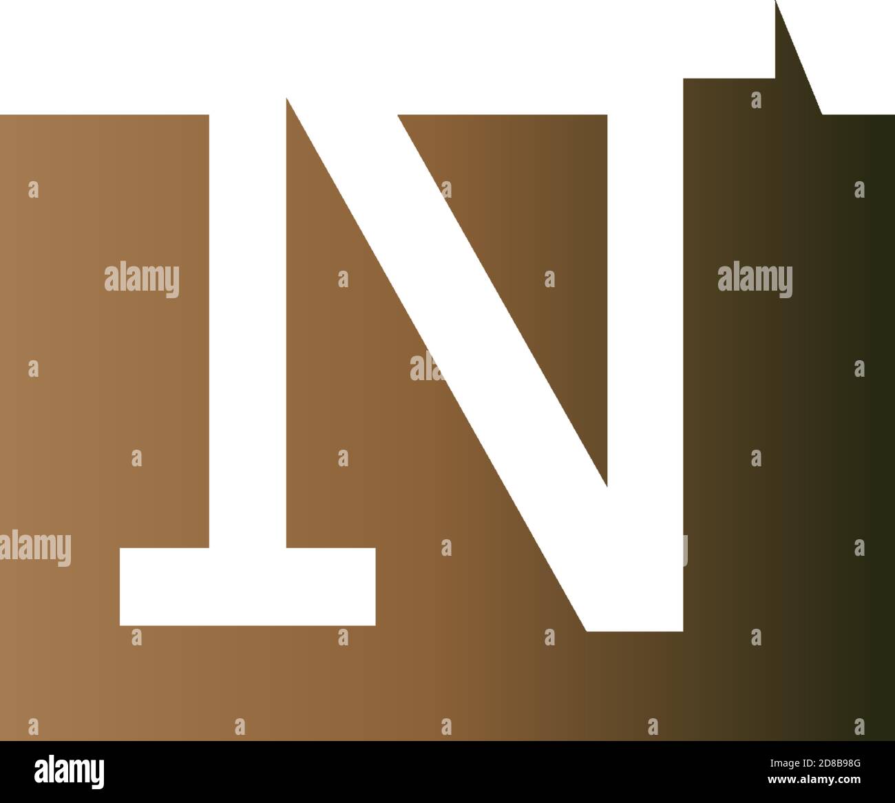 Letter N on the square icon template vector Stock Vector