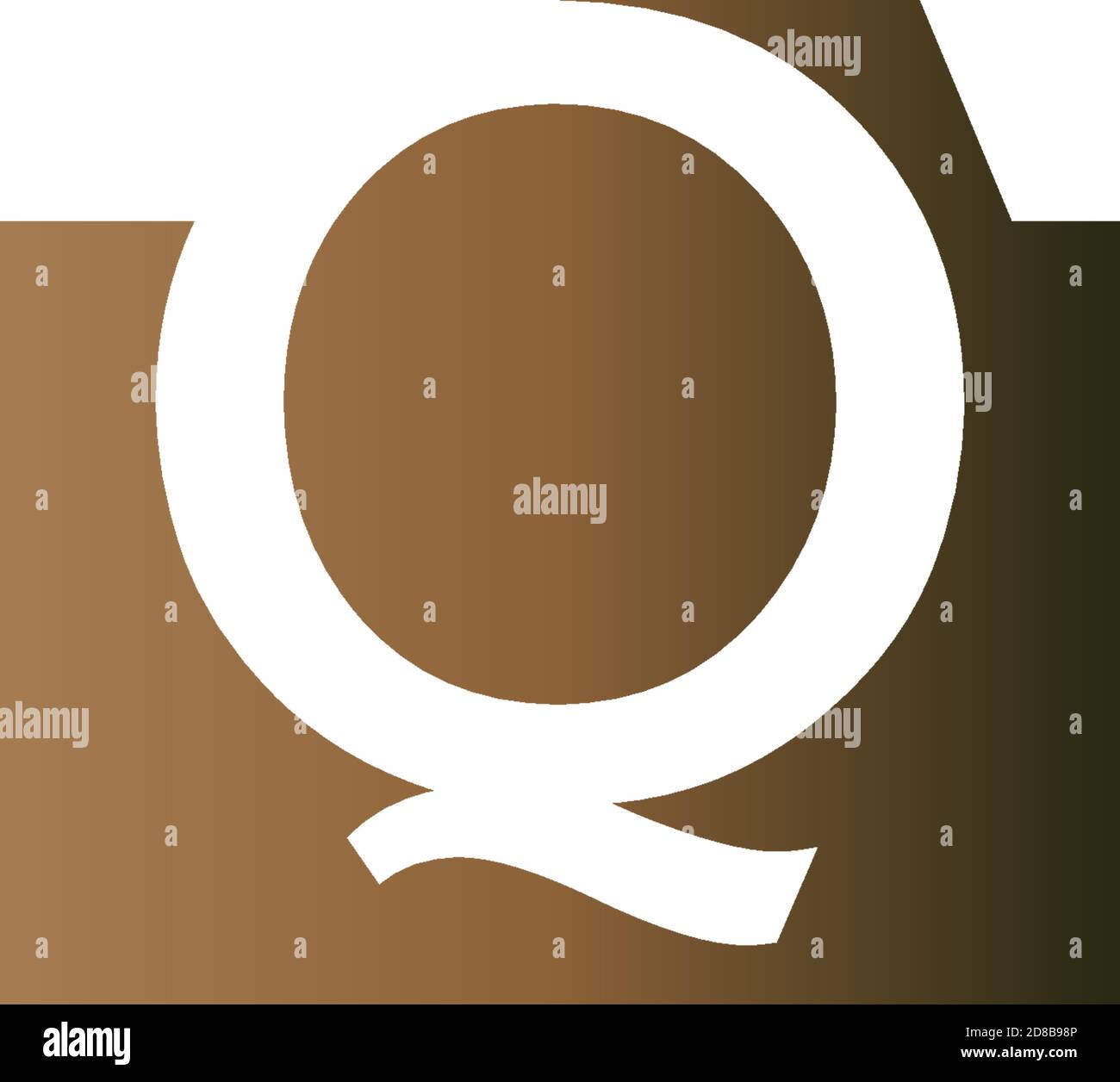 Letter Q on the square icon template vector Stock Vector