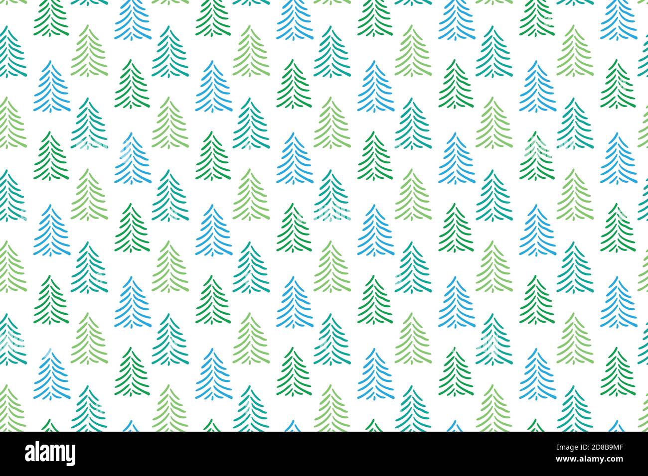 Vector winter seamless pattern Christmas tree Stock Vector