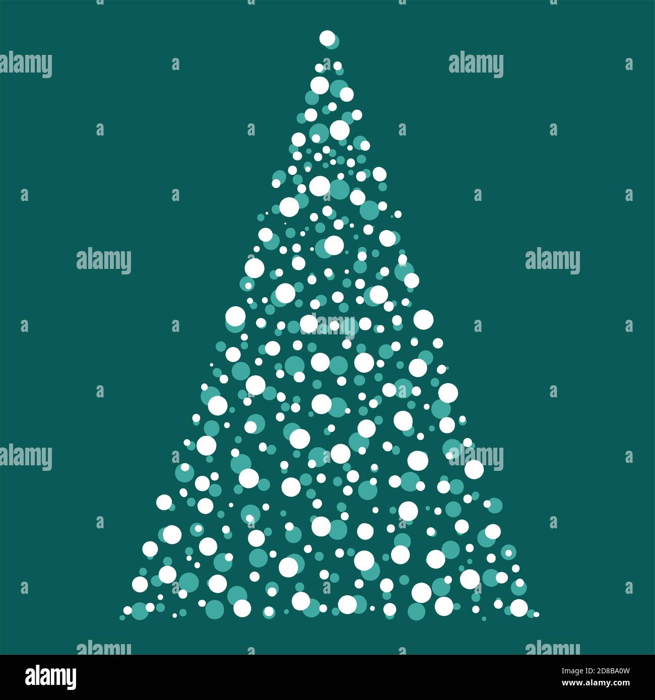 hand drawn Christmas tree isolated on a white background Stock Vector ...