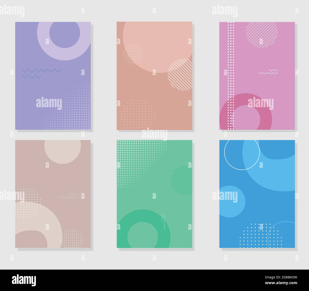 set abstract vector color geometric background Stock Vector