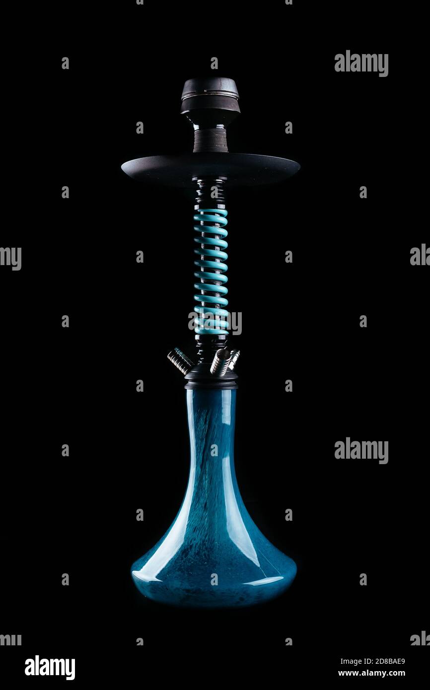 handmade hookah on a black background Stock Photo