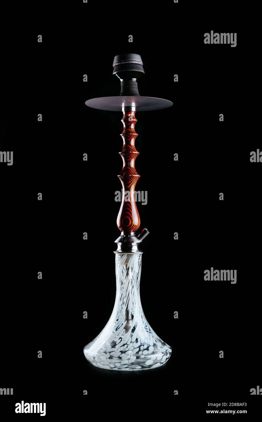 handmade hookah on a black background Stock Photo