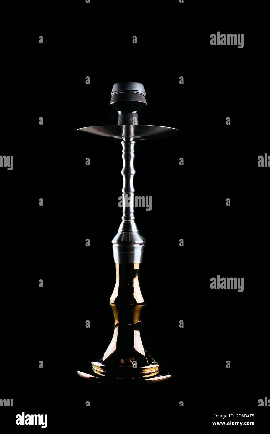 handmade hookah on a black background Stock Photo