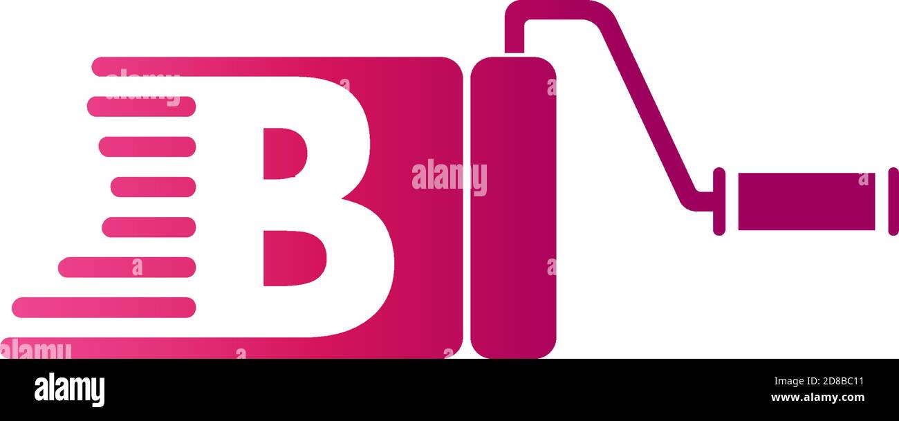 Paint logo letter B design concept Stock Vector Image & Art - Alamy