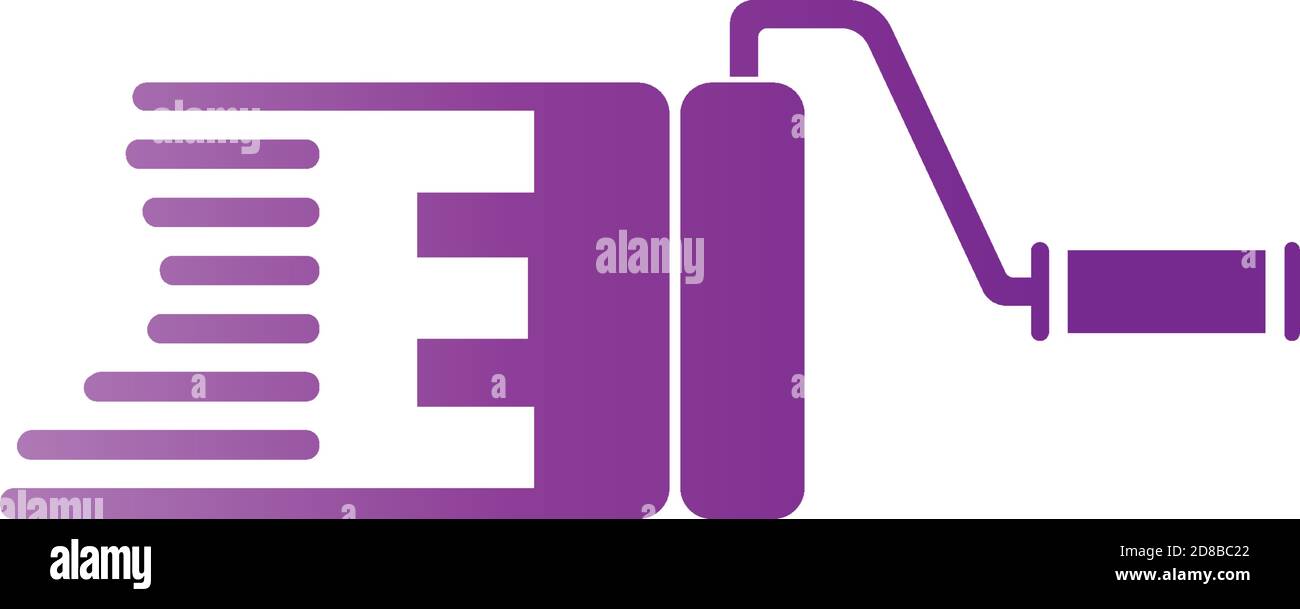 Paint logo letter E  design concept Stock Vector