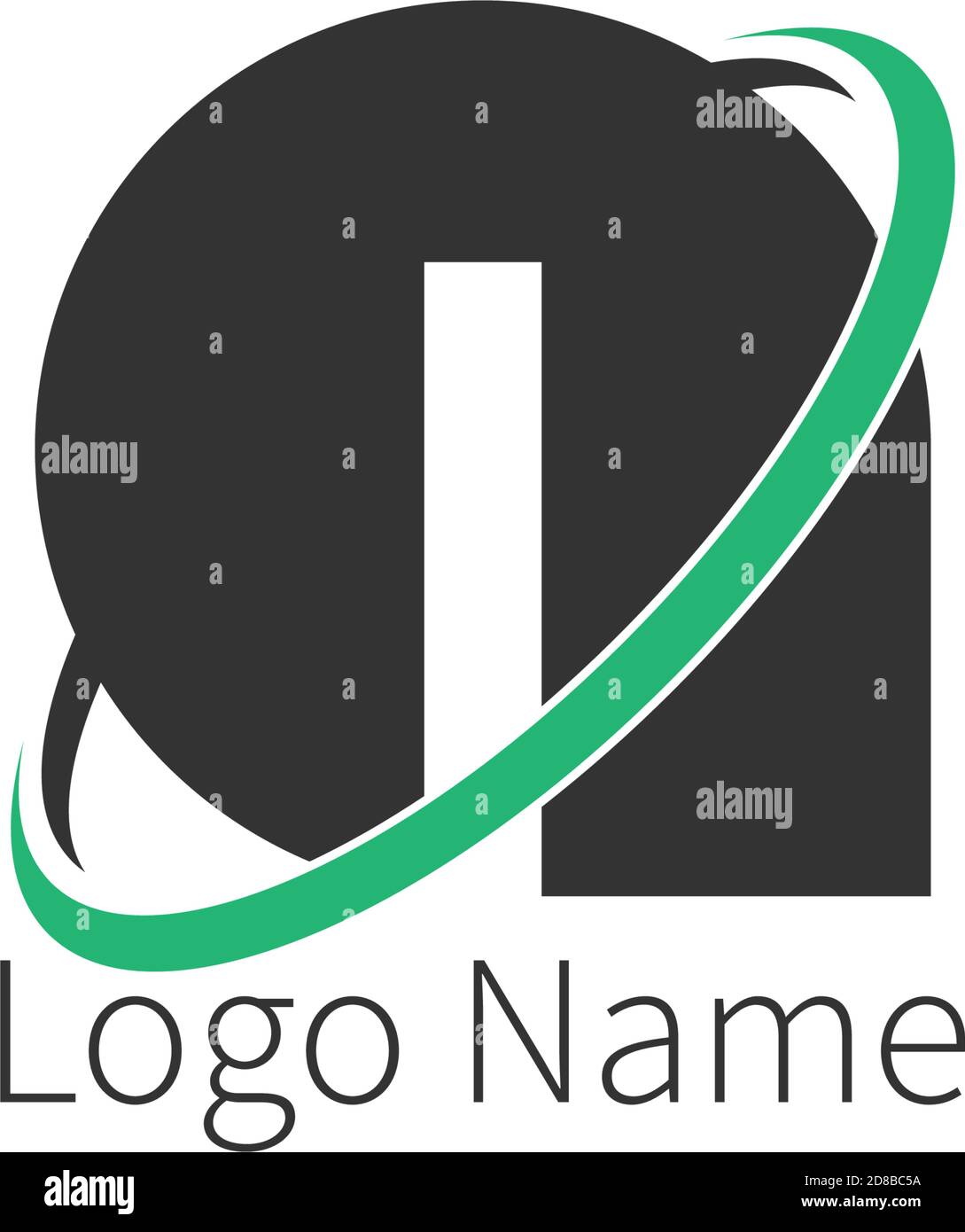 Letter I circle icon Logo, design letter + icon circle concept