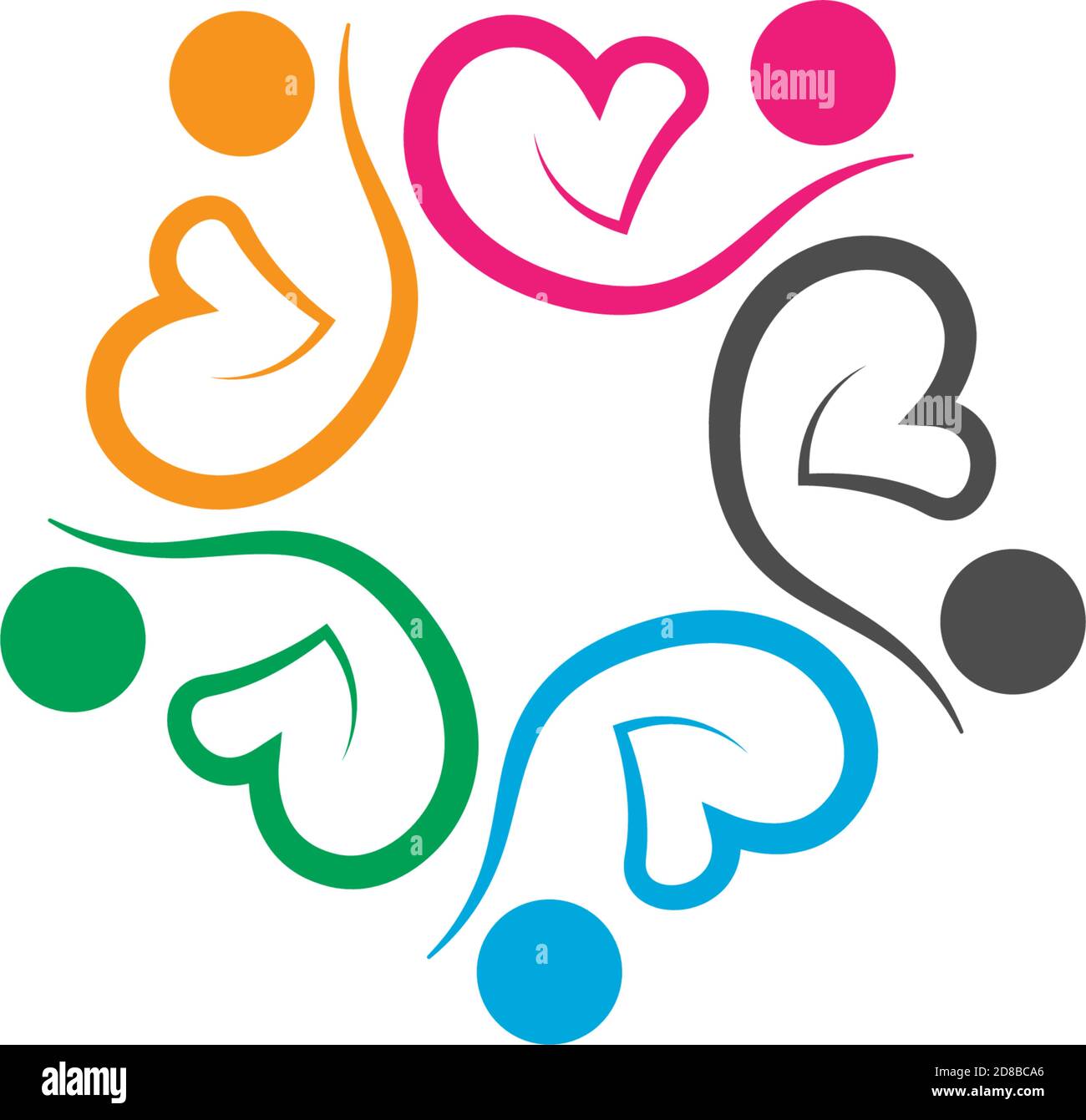 Collection Of People Icons In Circle - Vector Concept Engagement ...