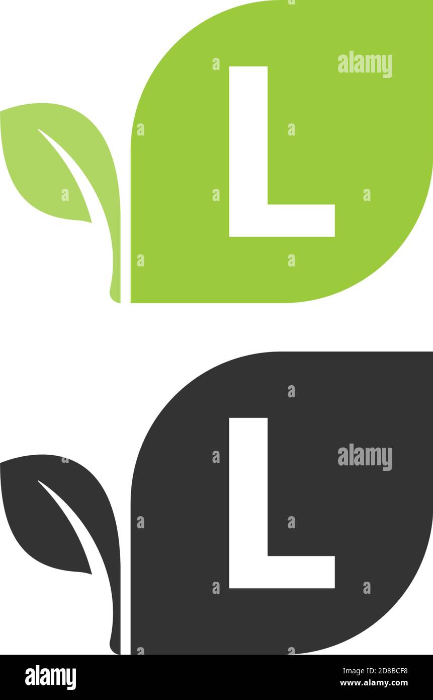 Letter L logo leaf icon design concept vector Stock Vector Image & Art ...