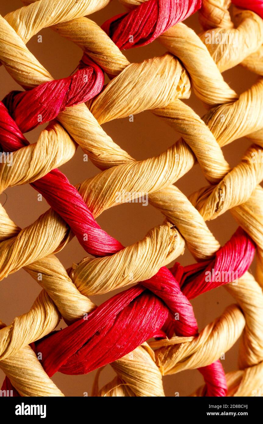 Brown Textured Braided Vimini Background Stock Photo