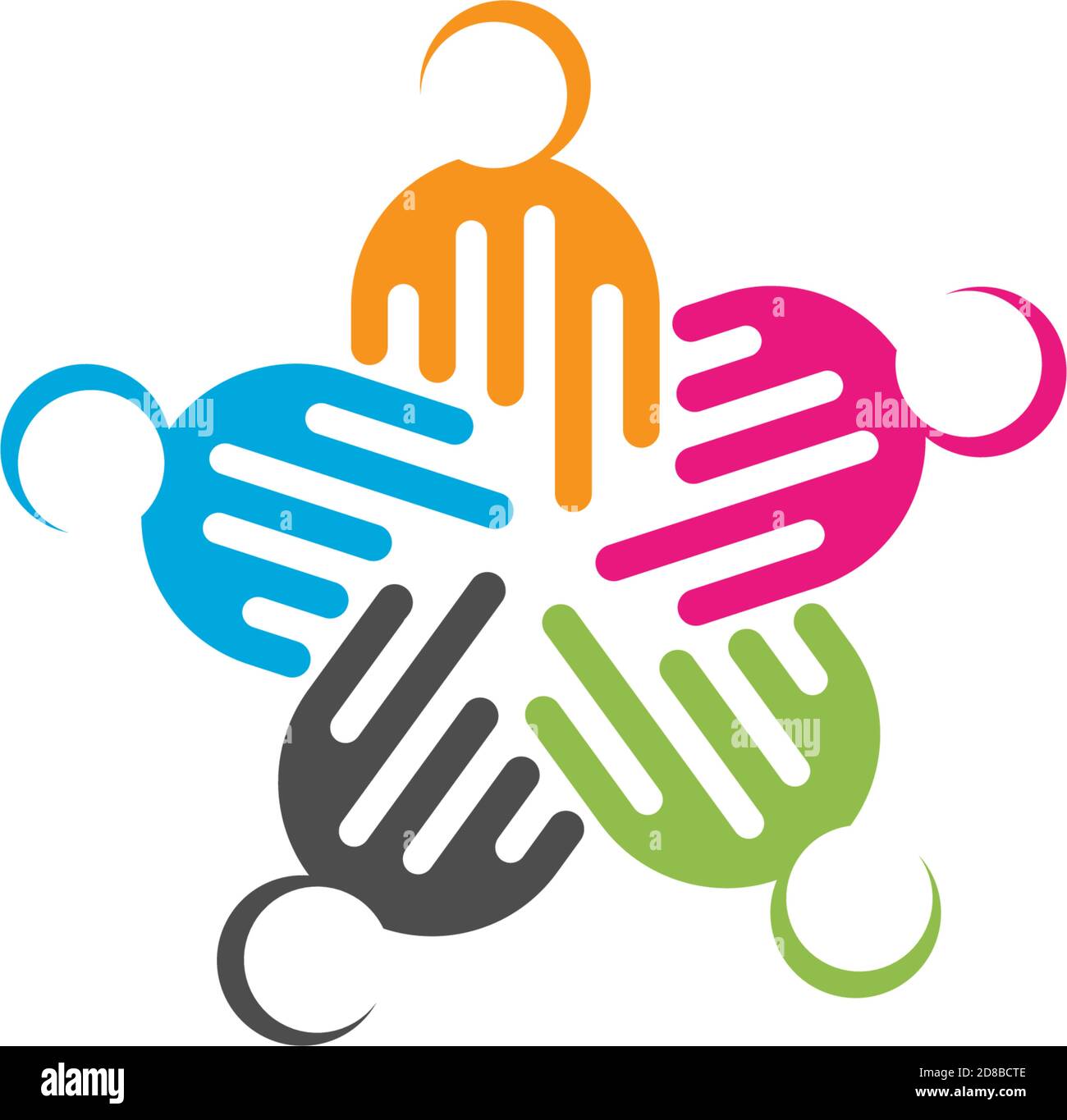 Collection Of People Icons In Circle - Vector Concept Engagement ...