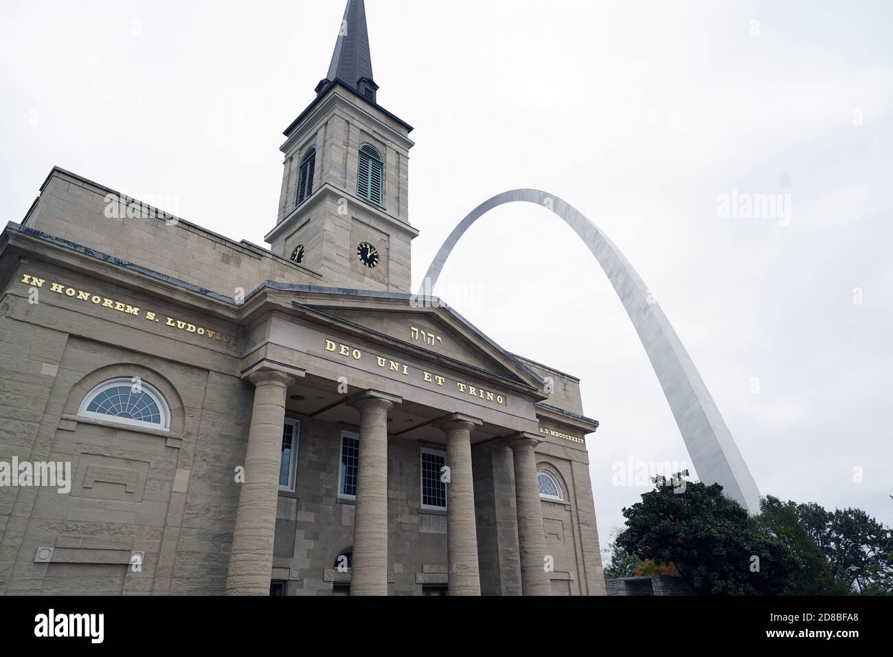 St. Louis, United States. 28th Oct, 2020. The Gateway Arch is seen next ...