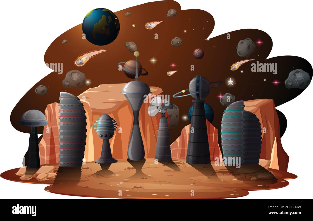 A space scene background illustration Stock Vector Image & Art - Alamy