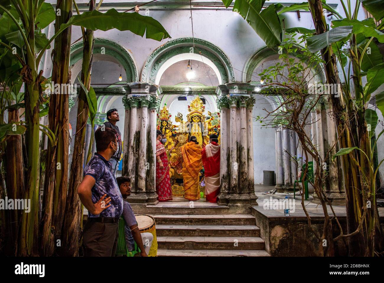 Kolkata, India. 26th Oct, 2020. Different moments of Debi Baron rituals