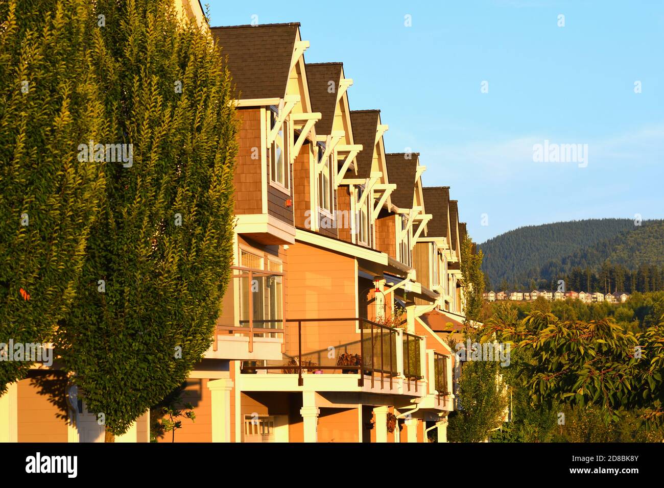 Issaquah Highlands Residential Area, Washington-USA Stock Photo