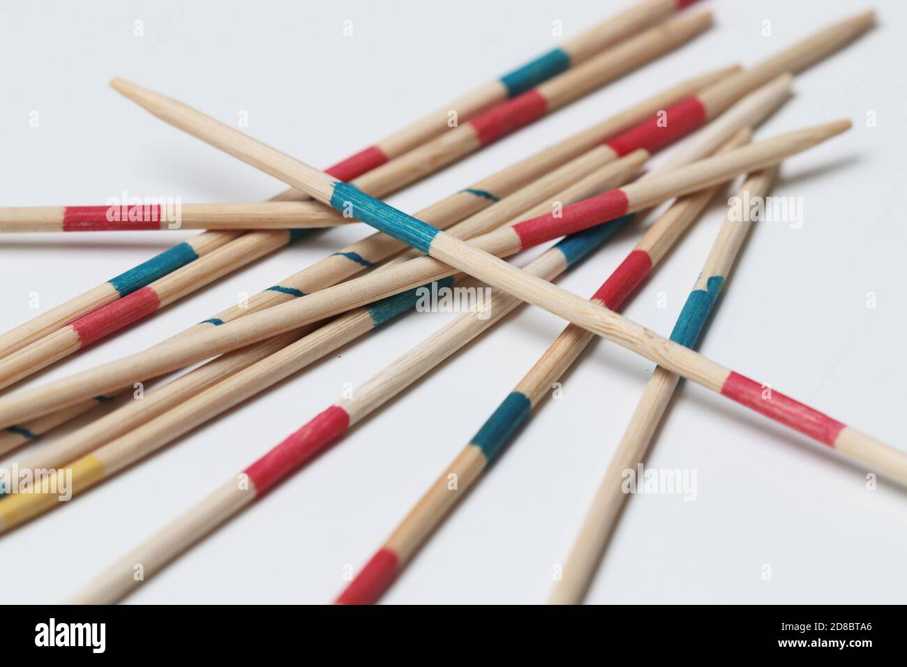 Closeup of Mikado pickupsticks, a game of mental and physical skill