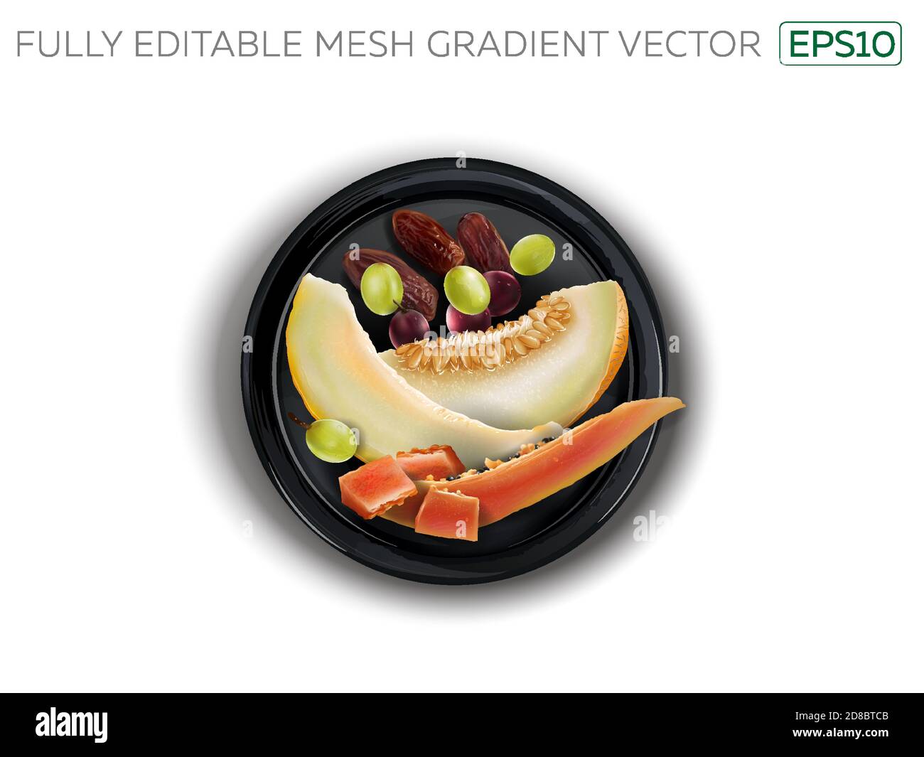 Melon isolated on black Stock Vector Images - Alamy