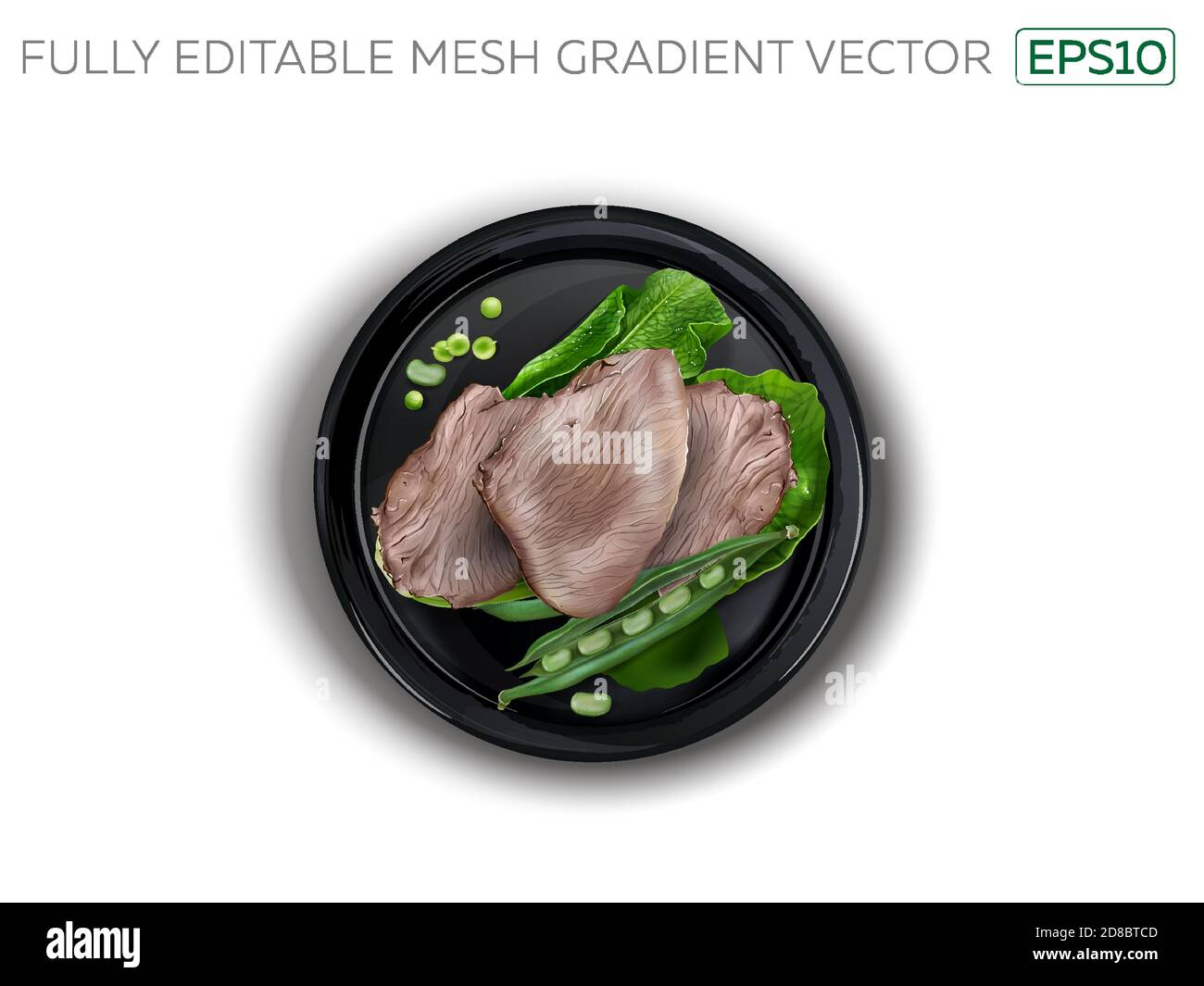Meat green lettuce Stock Vector Images - Alamy