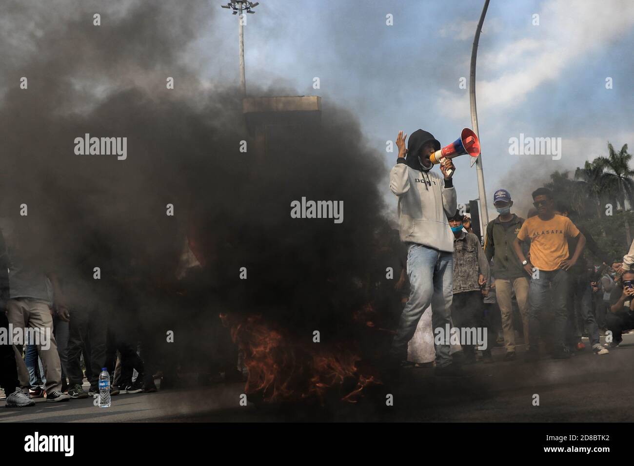 Jakarta, Indonesia. 28th Oct, 2020. A Student Shouting Slogans On A ...