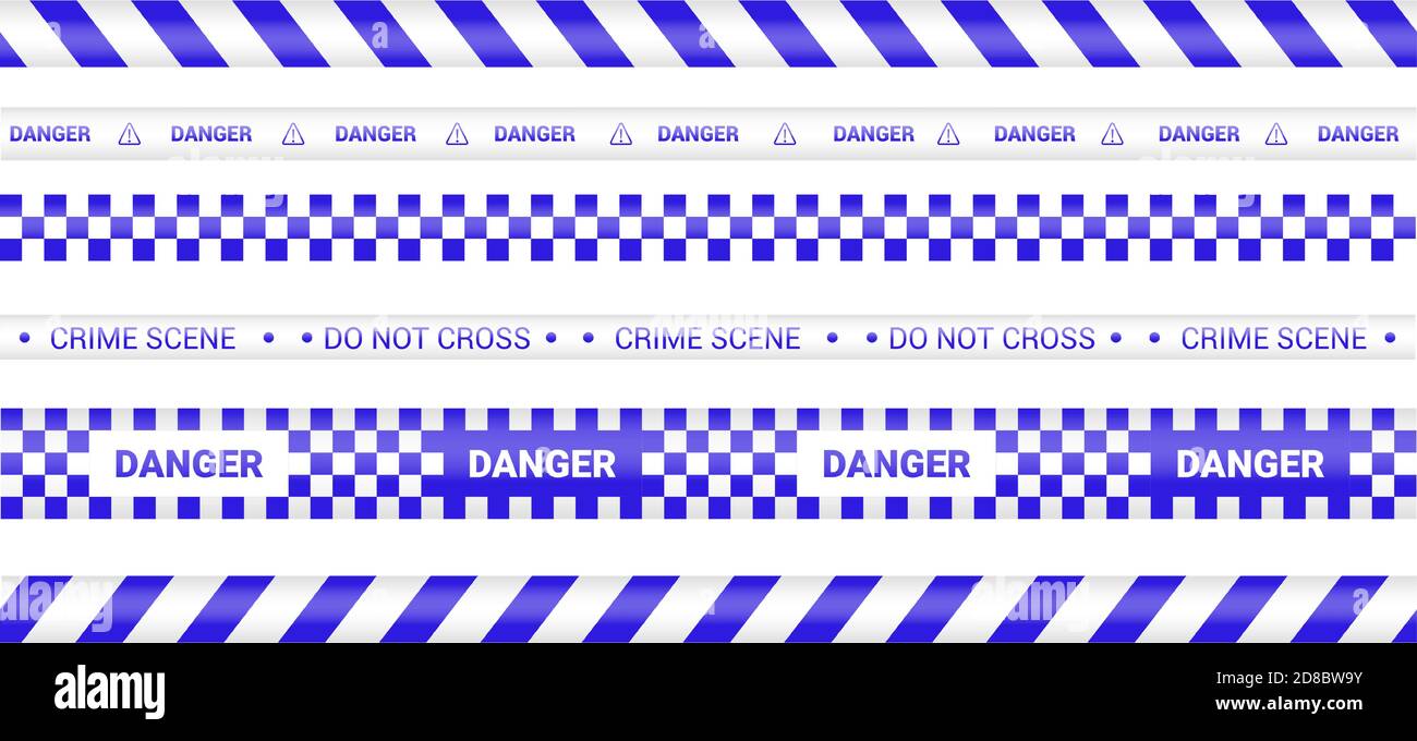 Police tape, crime danger line. Barricade police lines isolated