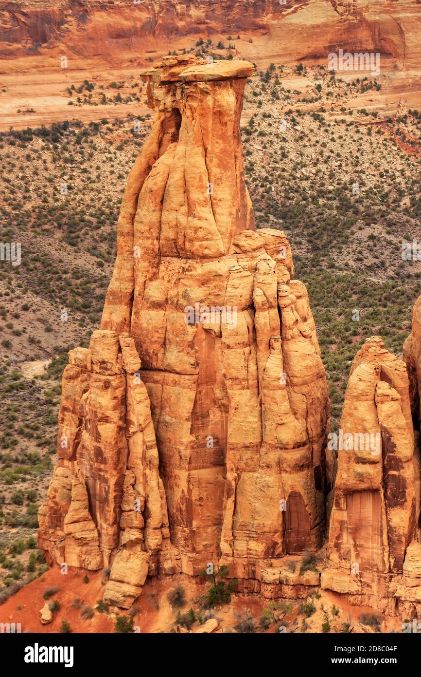 View of Pipe Organ formation in Colorado National Monument, Grand