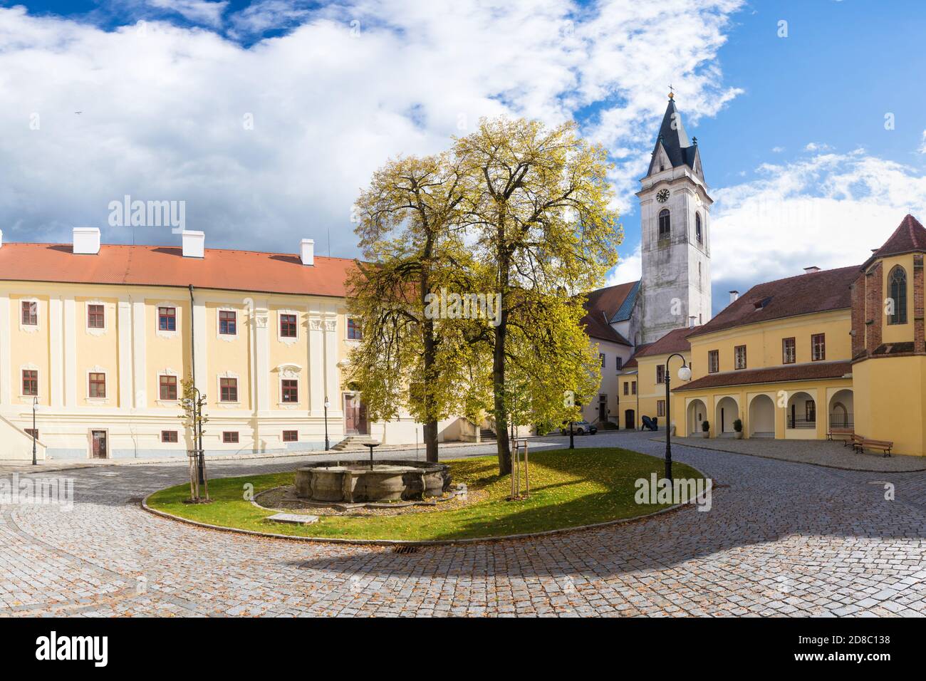 Trebone Downtown in Trebon. This is a historical town in South Bohemian Region ...