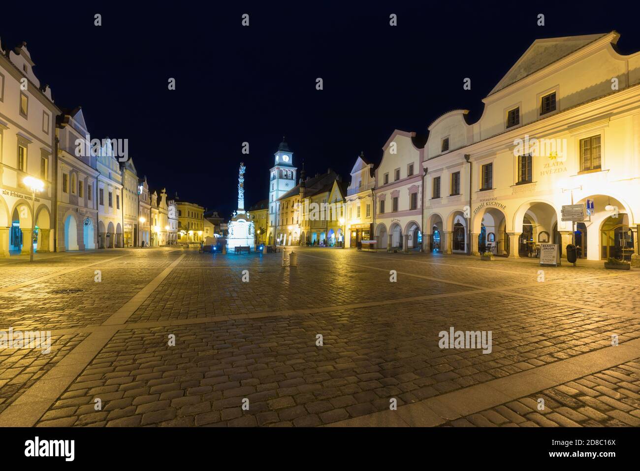 Trebone Downtown in Trebon. This is a historical town in South Bohemian Region ...