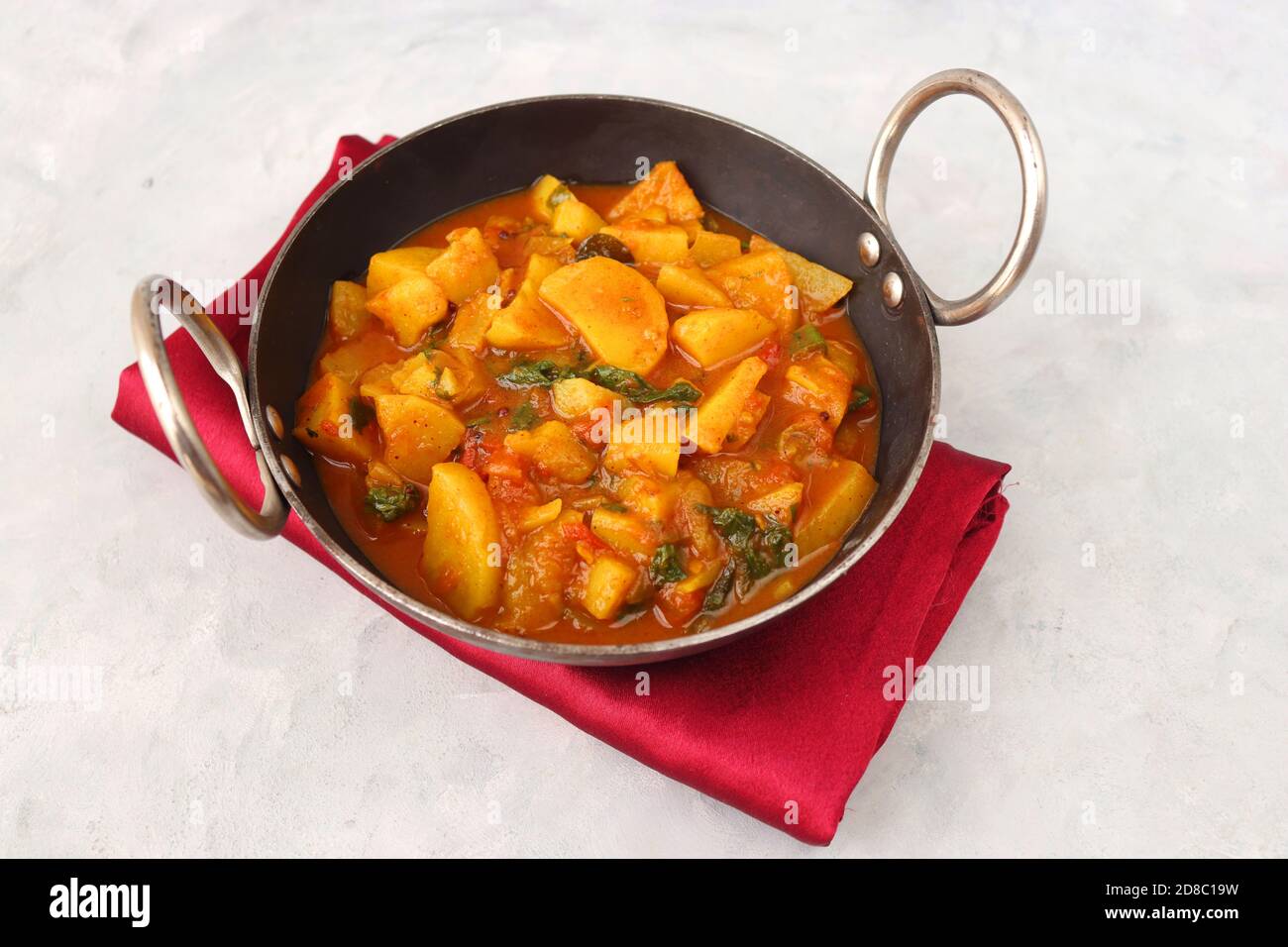 Prepare curry in Iron Kadai
