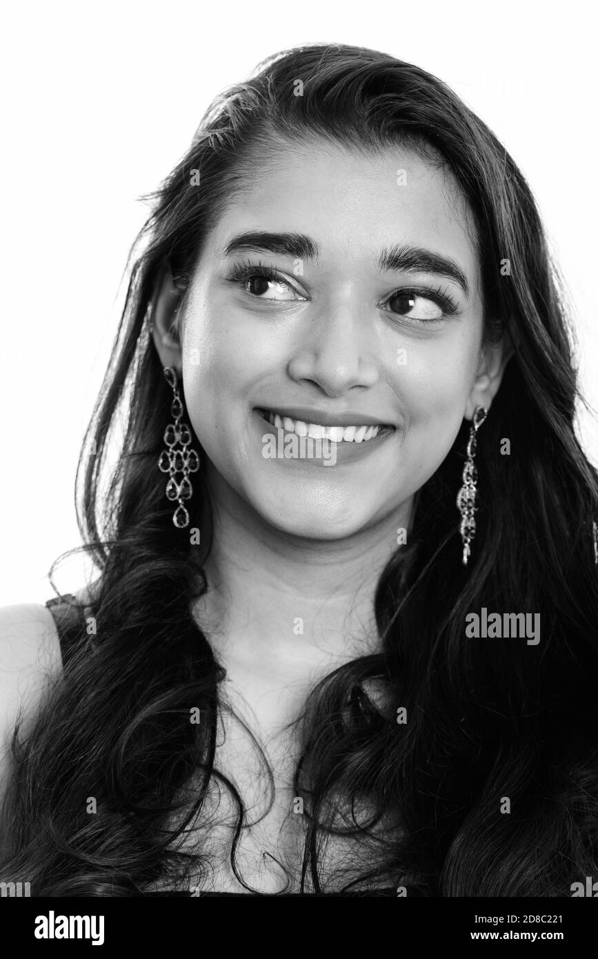 Pensive indian woman Black and White Stock Photos & Images - Alamy