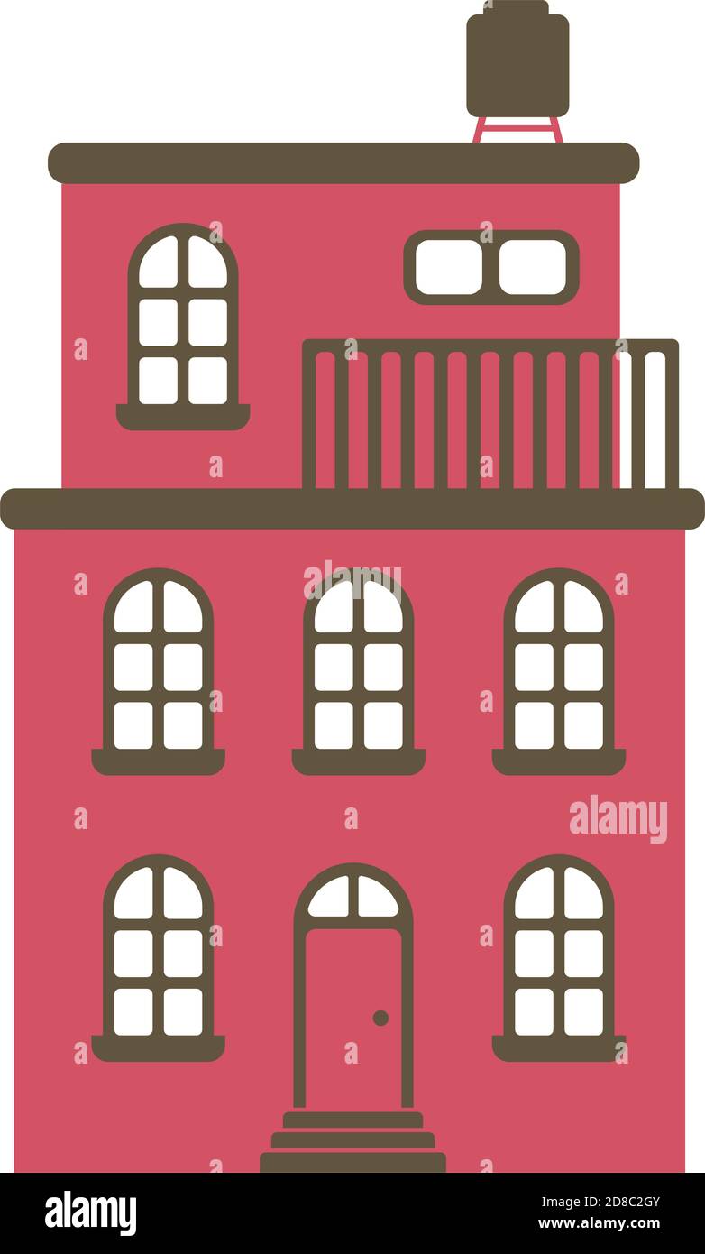 cartoon building / house flat design illustration (front view Stock Vector Image & Art - Alamy cartoon building / house flat design illustration (front view Stock Vector Image & Art - Alamy