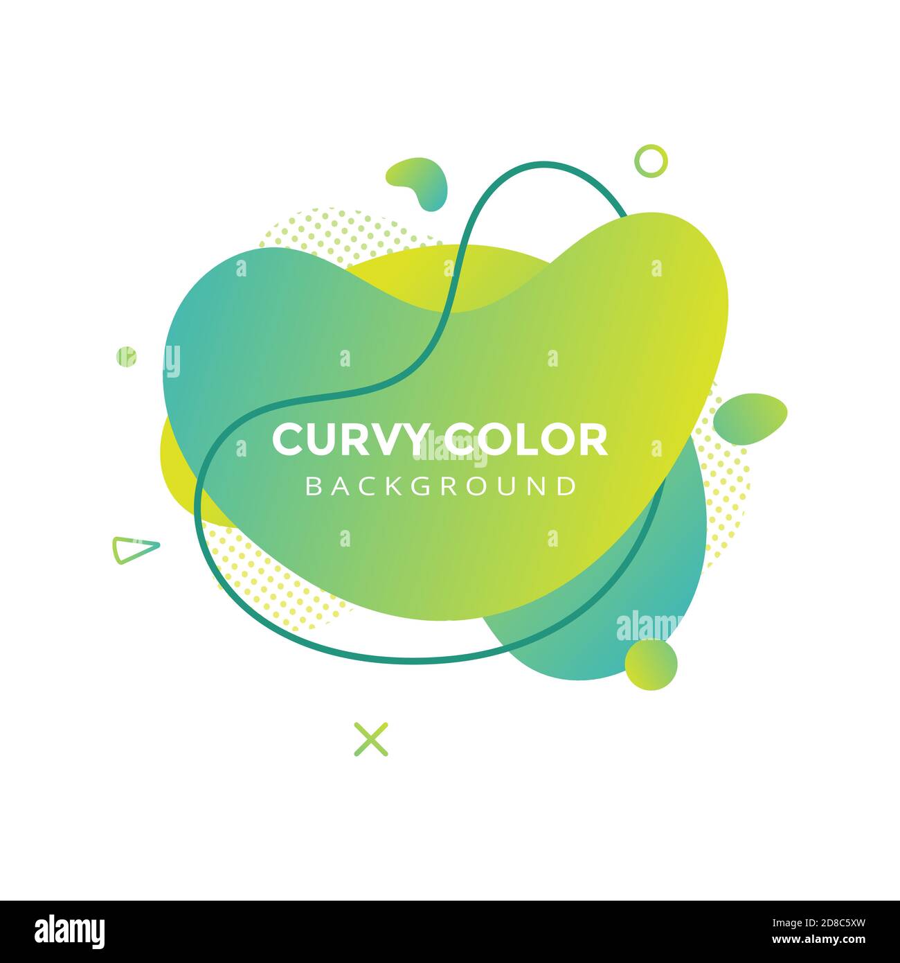 Modern liquid abstract element graphic gradient flat style design fluid vector. Stock Vector