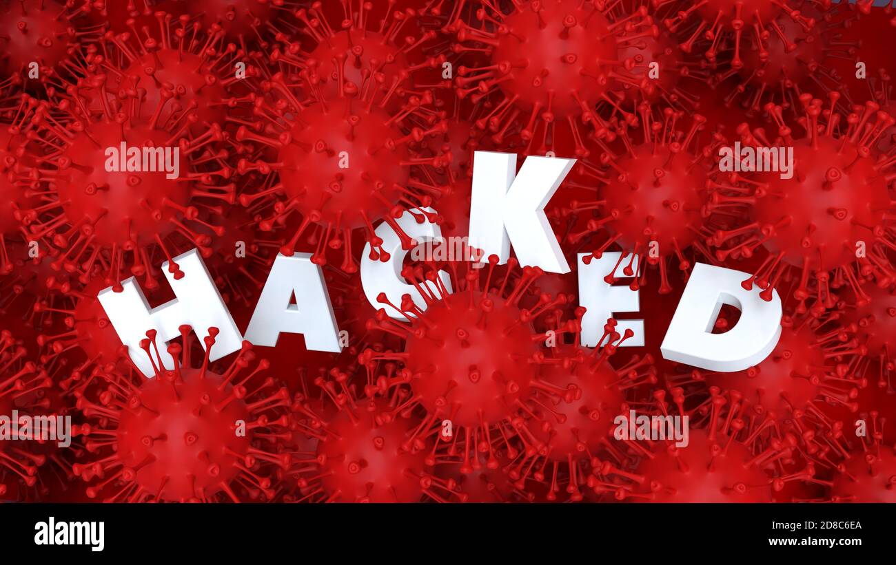 you have been hacked - wallpaper 3D rendering Stock Photo