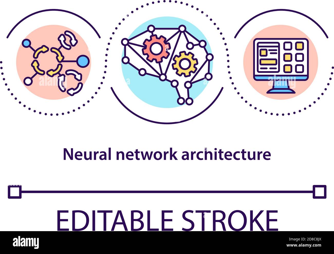 Neural network architecture concept icon Stock Vector Image & Art - Alamy