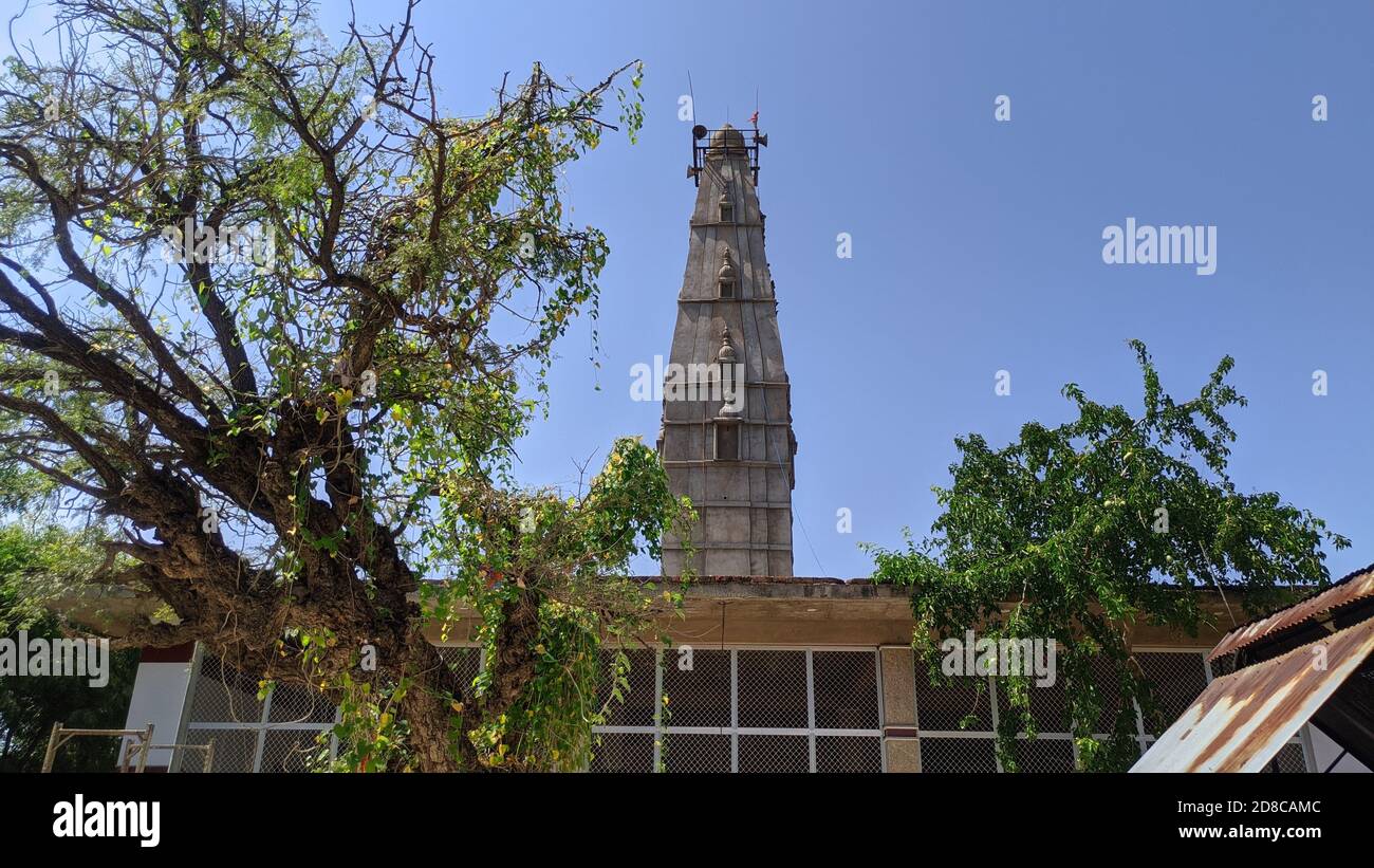 21 October 2020 : Reengus, Jaipur, India / Big building of a hindu temple . Stock Photo