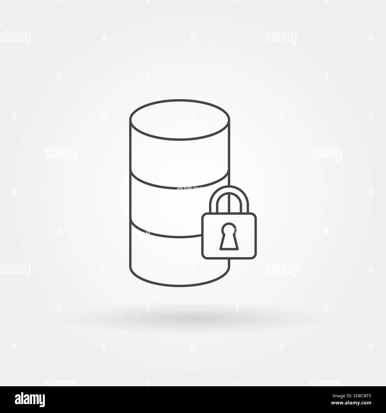 database security single isolated icon with modern line or outline style Stock Vector