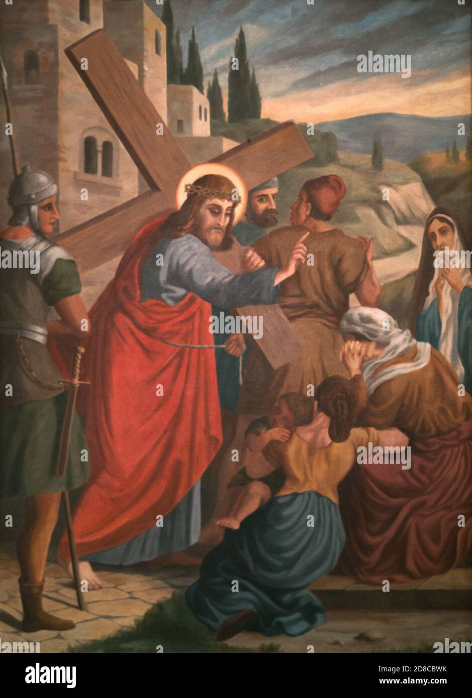 Stations of the Cross by an unknown artist in the handling of the ...