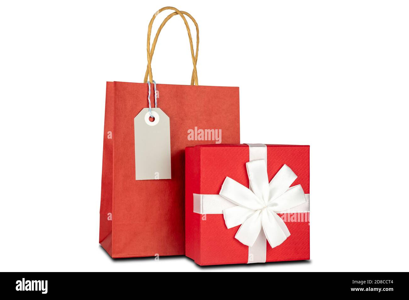 Red Gift Bag Stock Photo - Download Image Now - Tissue Paper, Gift