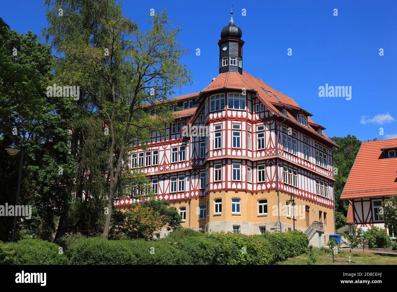 the school of Hermann Lietz at Haubinda, Thuringia, Germany  /  Hermann-Lietz-Schule Haubinda, Ortsteil der Gemeinde Westhausen, Landkreis Hildburghau Stock Photo