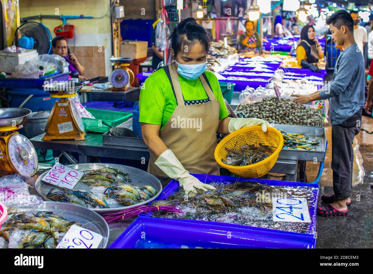 seafood market Naklua Thailanddocumentary, Stock Photo
